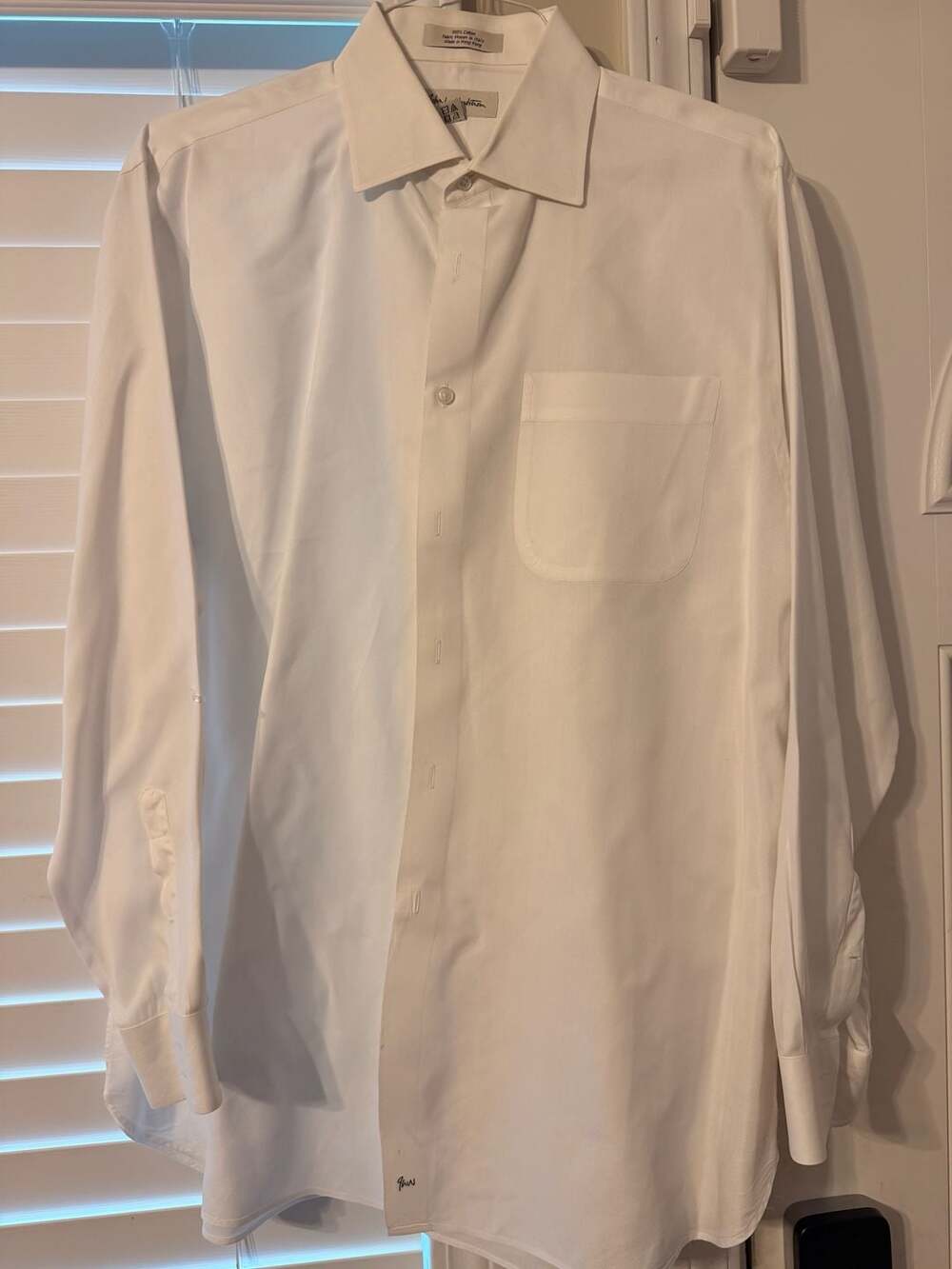 John W. Nordstrom White Tailored Fit Dress Shirt Size 16.5-34